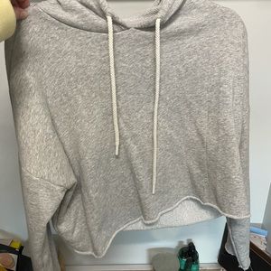 Cropped grey hoodie